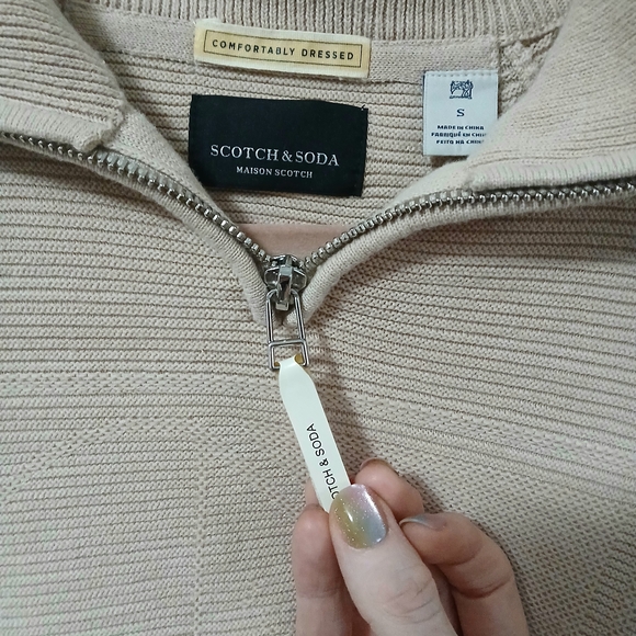 Scotch & Soda - Women's - Pullover zip sweater - Cream - Size Small - Picture 8 of 10